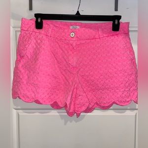 Pink Scallop Shorts